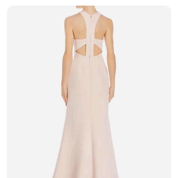 BCBGMAXAZRIA Womens Racerback Halter Gown - Picture 3 of 8